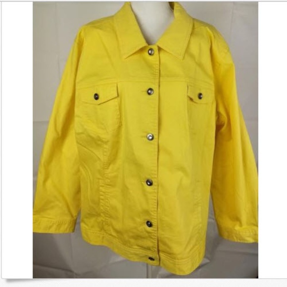 plus size yellow jean jacket